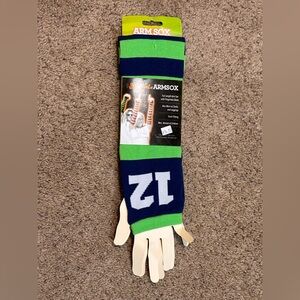 Green and Blue Arm Warmers, Seattle Seahawks 12th man.